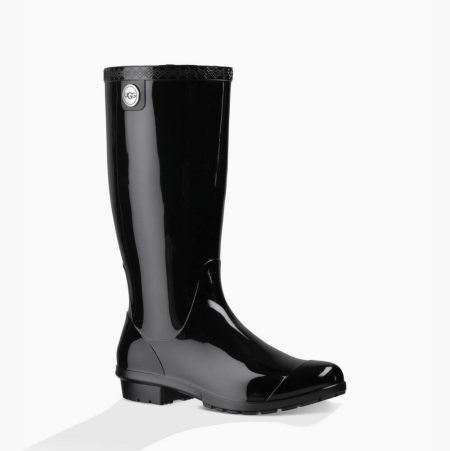 UGG Shaye Black Rain Boots for Women (FYBP83457)